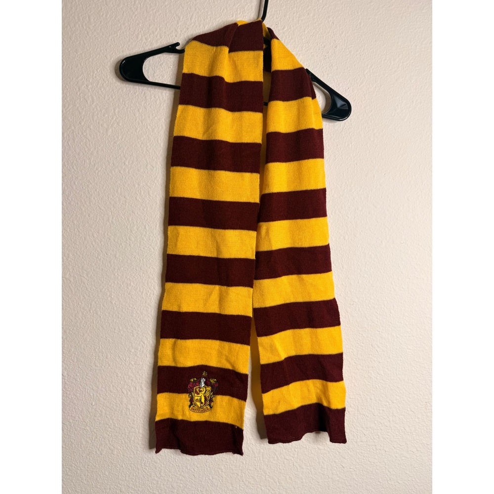 Harry Potter Scarf Unisex Gryffindor Knit Crest OS Maroon Gold Halloween Costume